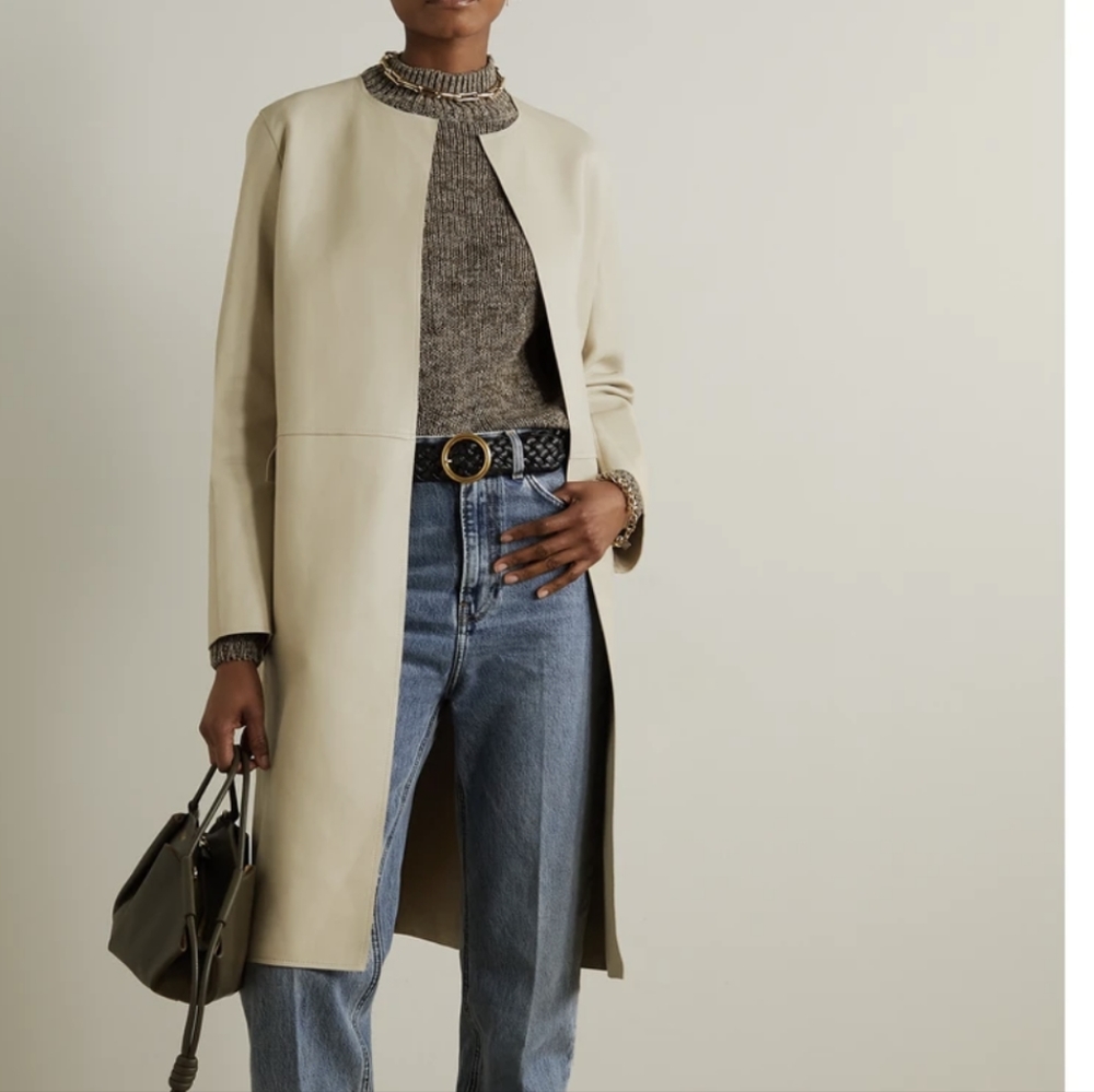 Emilio Pucci leather trench coat